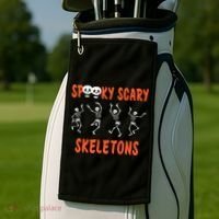 Spooky Halloween Scary Skeletons Golf Towel thumb 2