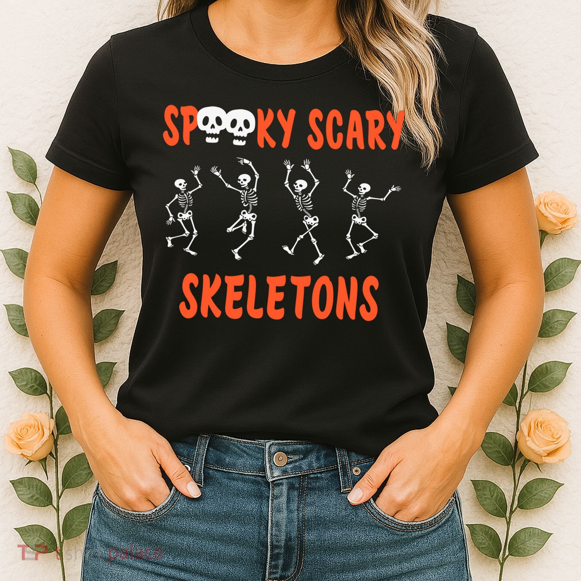 Spooky Halloween Scary Skeletons Women's T-Shirt