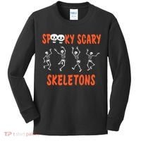 Spooky Halloween Scary Skeletons Kids Long Sleeve Shirt thumb 0