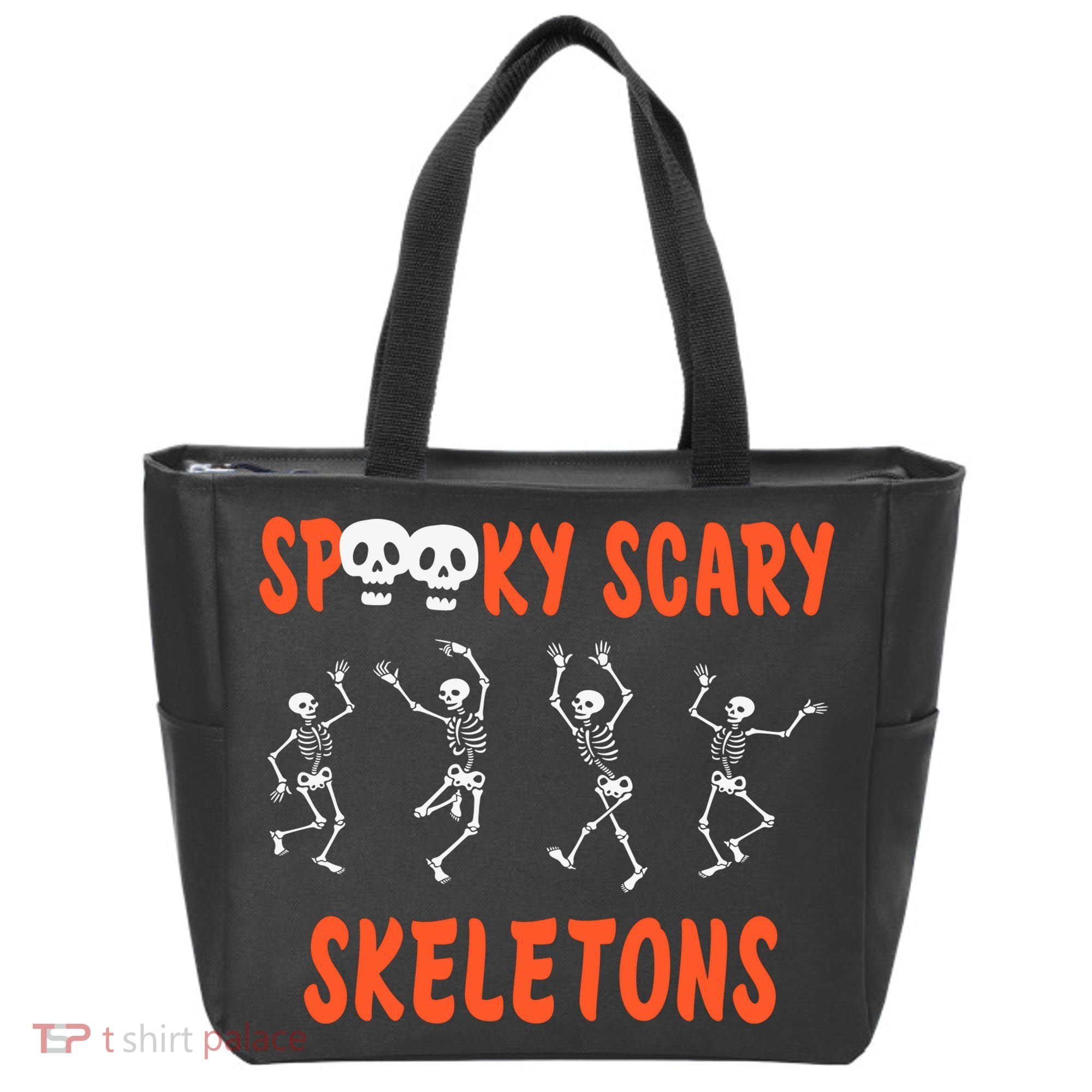 Spooky Halloween Scary Skeletons Tote Bag