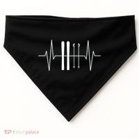 Ski Heartbeat Skier Skiing Gift For Skier USA-Made Doggie Bandana thumb 0