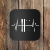 Ski Heartbeat Skier Skiing Gift For Skier Coaster thumb 0