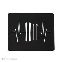 Ski Heartbeat Skier Skiing Gift For Skier Mousepad thumb 0