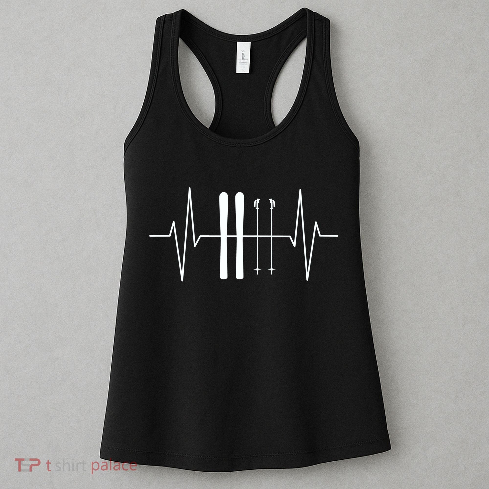 Ski Heartbeat Skier Skiing Gift For Skier Women's Tank Top