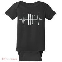 Ski Heartbeat Skier Skiing Gift For Skier Baby Bodysuit thumb 0