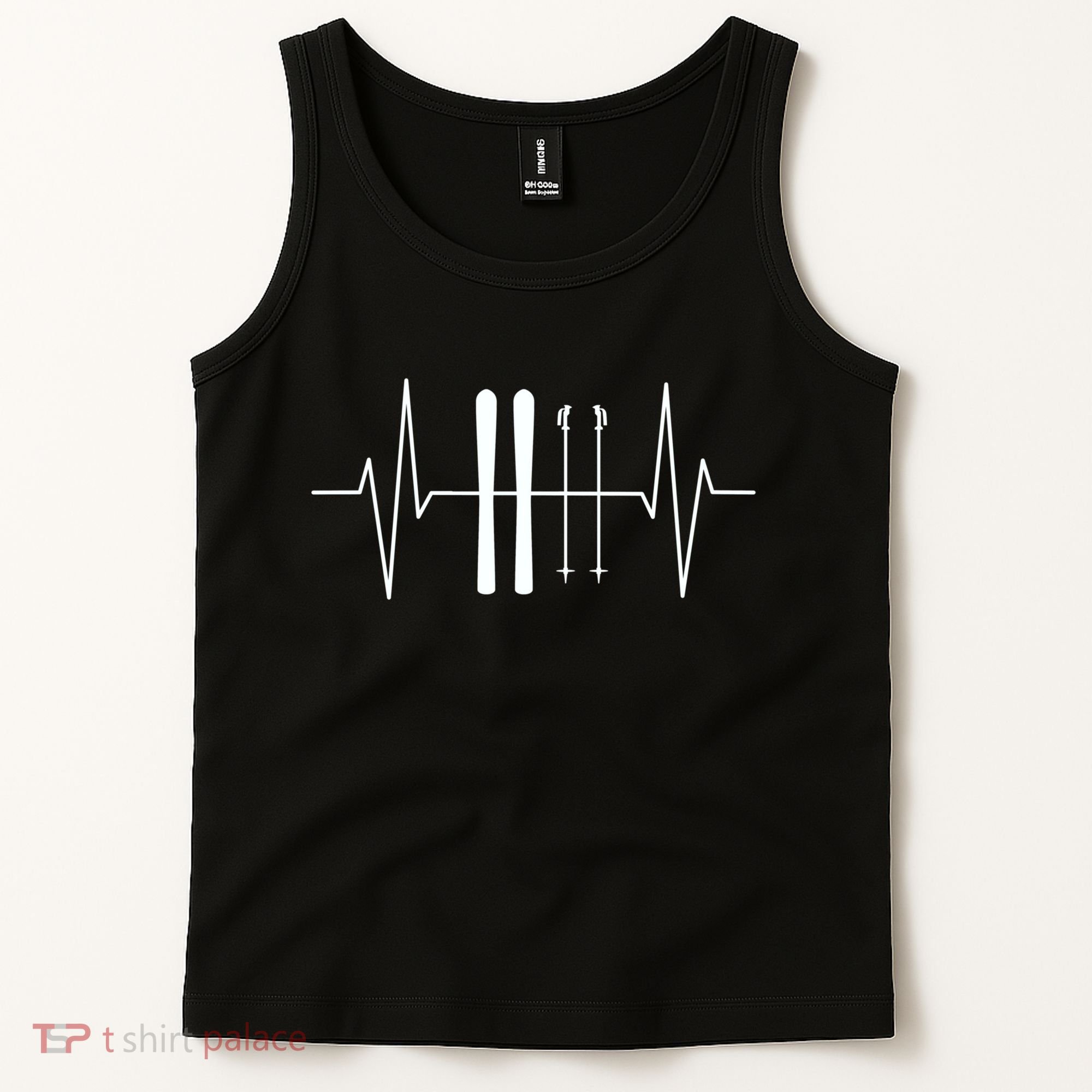 Ski Heartbeat Skier Skiing Gift For Skier Tank Top