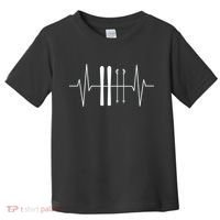 Ski Heartbeat Skier Skiing Gift For Skier Toddler T-Shirt thumb 0
