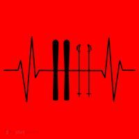 Ski Heartbeat Skier Skiing Gift For Skier Santa Hat thumb 1