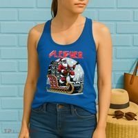 Sleigher Hail Santa Heavy Metal Christmas Rock Xmas Art  Women's Tank Top thumb 2