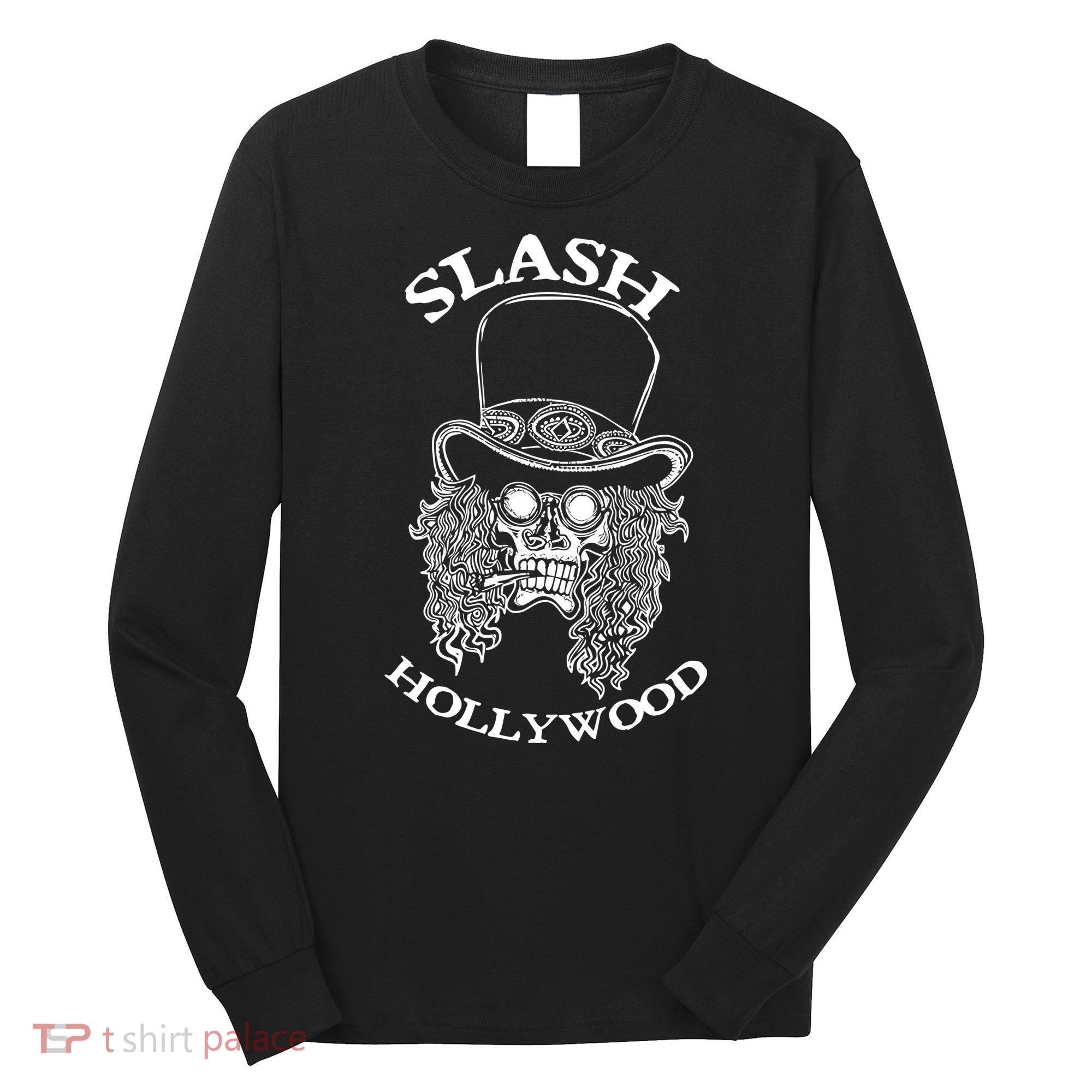 Slash Hollywood Skull Red Long Sleeve Shirt