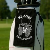 Slash Hollywood Skull Red Golf Towel thumb 2