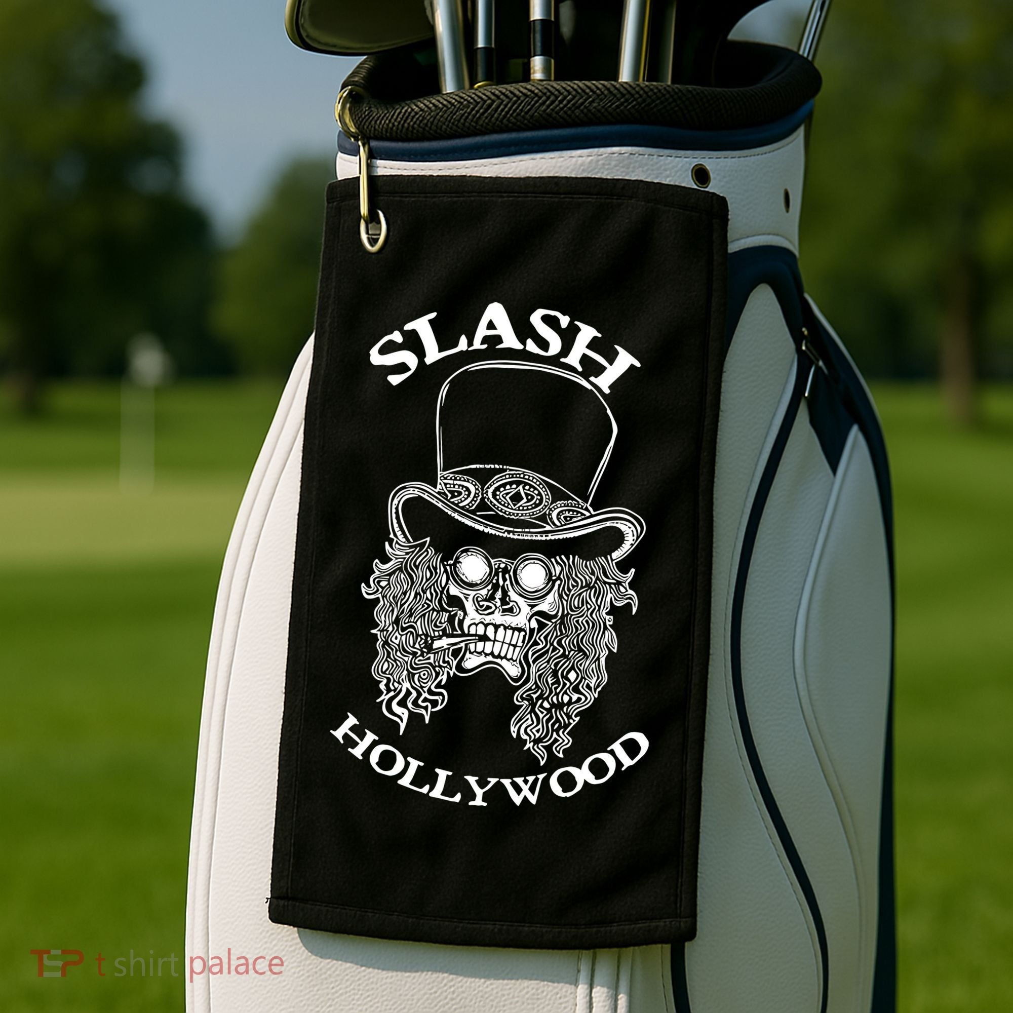 Slash Hollywood Skull Red Golf Towel