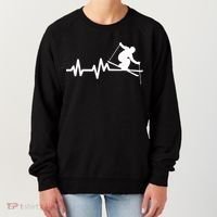 Ski Heartbeat Skiing Skier Great Gift Women's Sweatshirt thumb 0