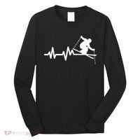 Ski Heartbeat Skiing Skier Great Gift Long Sleeve Shirt thumb 0