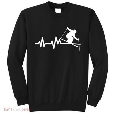 Ski Heartbeat Skiing Skier Great Gift Sweatshirt
