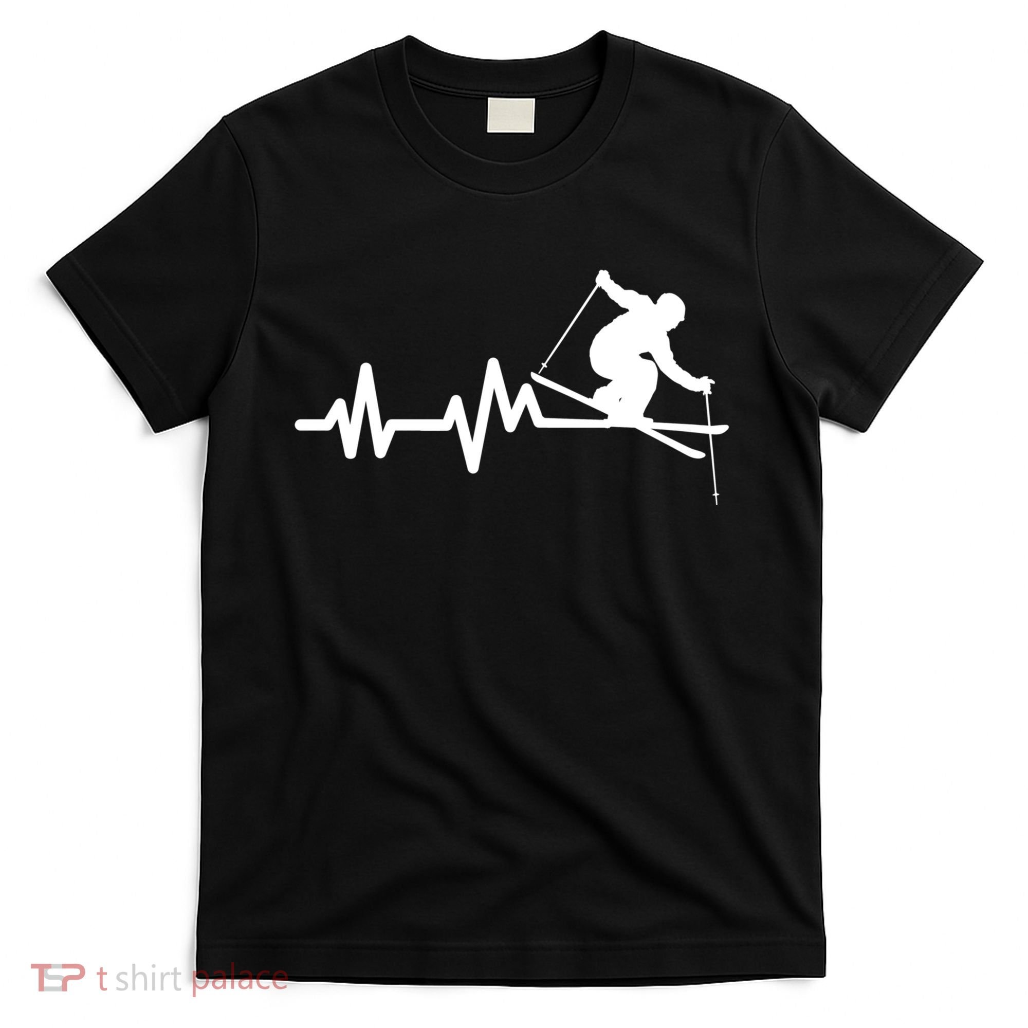 Ski Heartbeat Skiing Skier Great Gift T-Shirt