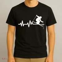 Ski Heartbeat Skiing Skier Great Gift T-Shirt thumb 3
