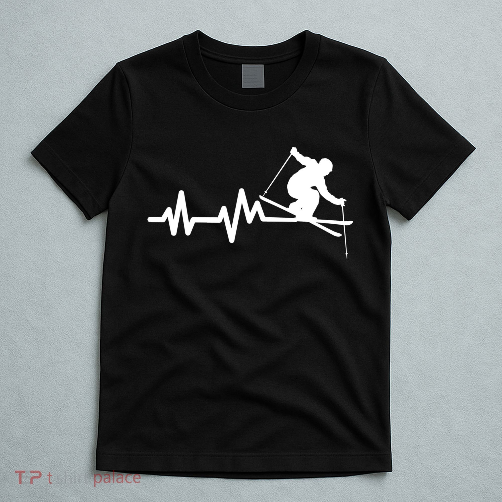 Ski Heartbeat Skiing Skier Great Gift T-Shirt