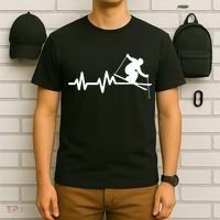 Ski Heartbeat Skiing Skier Great Gift T-Shirt thumb 6