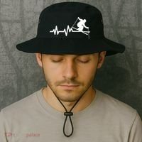 Ski Heartbeat Skiing Skier Great Gift Bucket Hat thumb 2