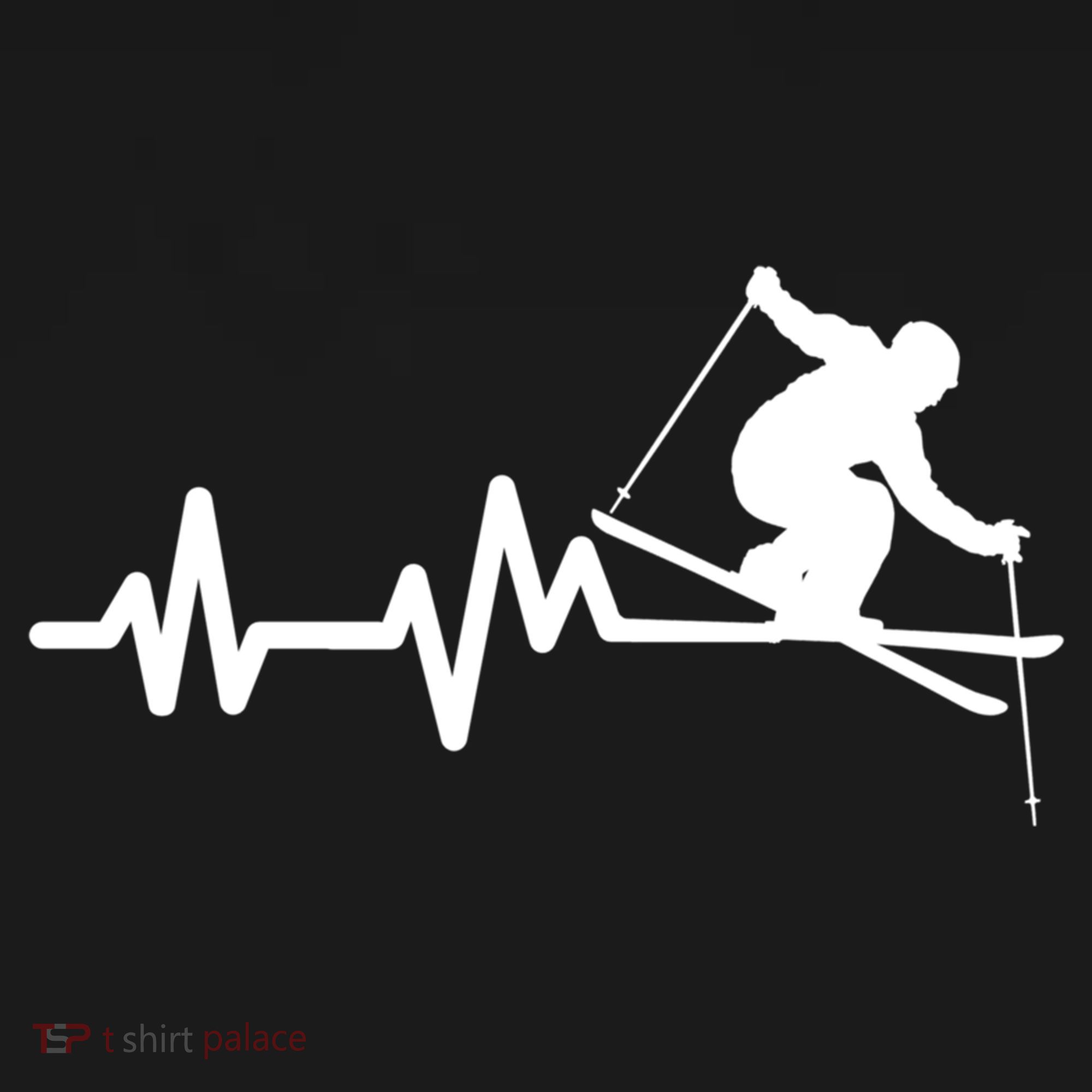 Ski Heartbeat Skiing Skier Great Gift Bucket Hat