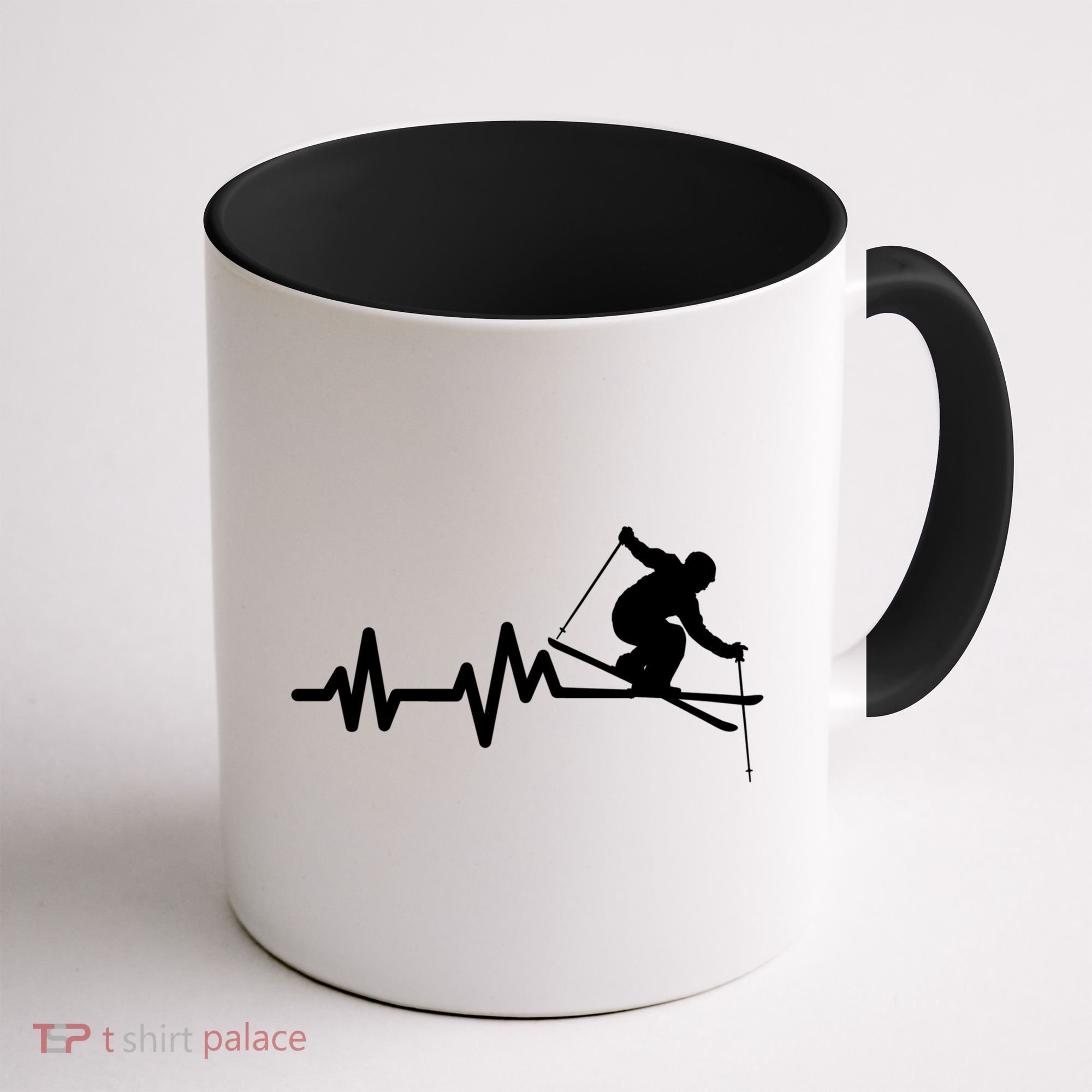 Ski Heartbeat Skiing Skier Great Gift Coffee Mug