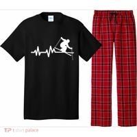 Ski Heartbeat Skiing Skier Great Gift Pajama Set thumb 0