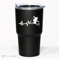 Ski Heartbeat Skiing Skier Great Gift Tumbler thumb 0
