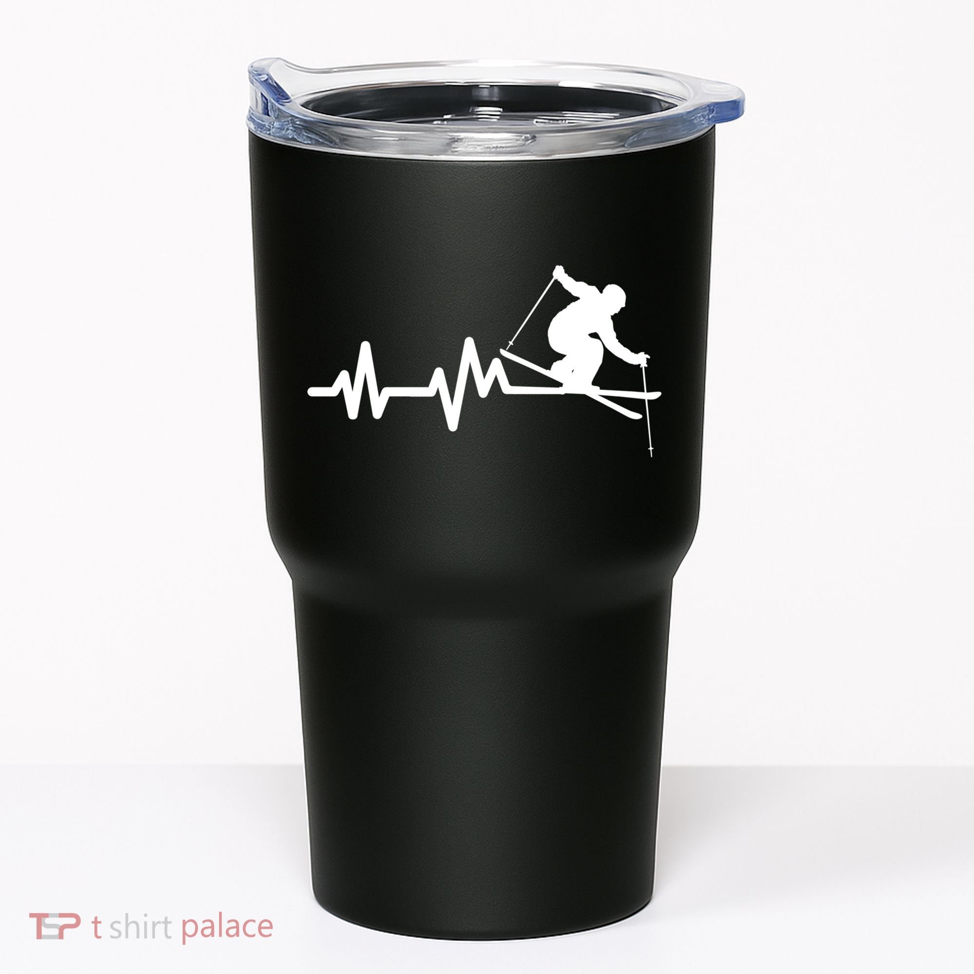 Ski Heartbeat Skiing Skier Great Gift Tumbler