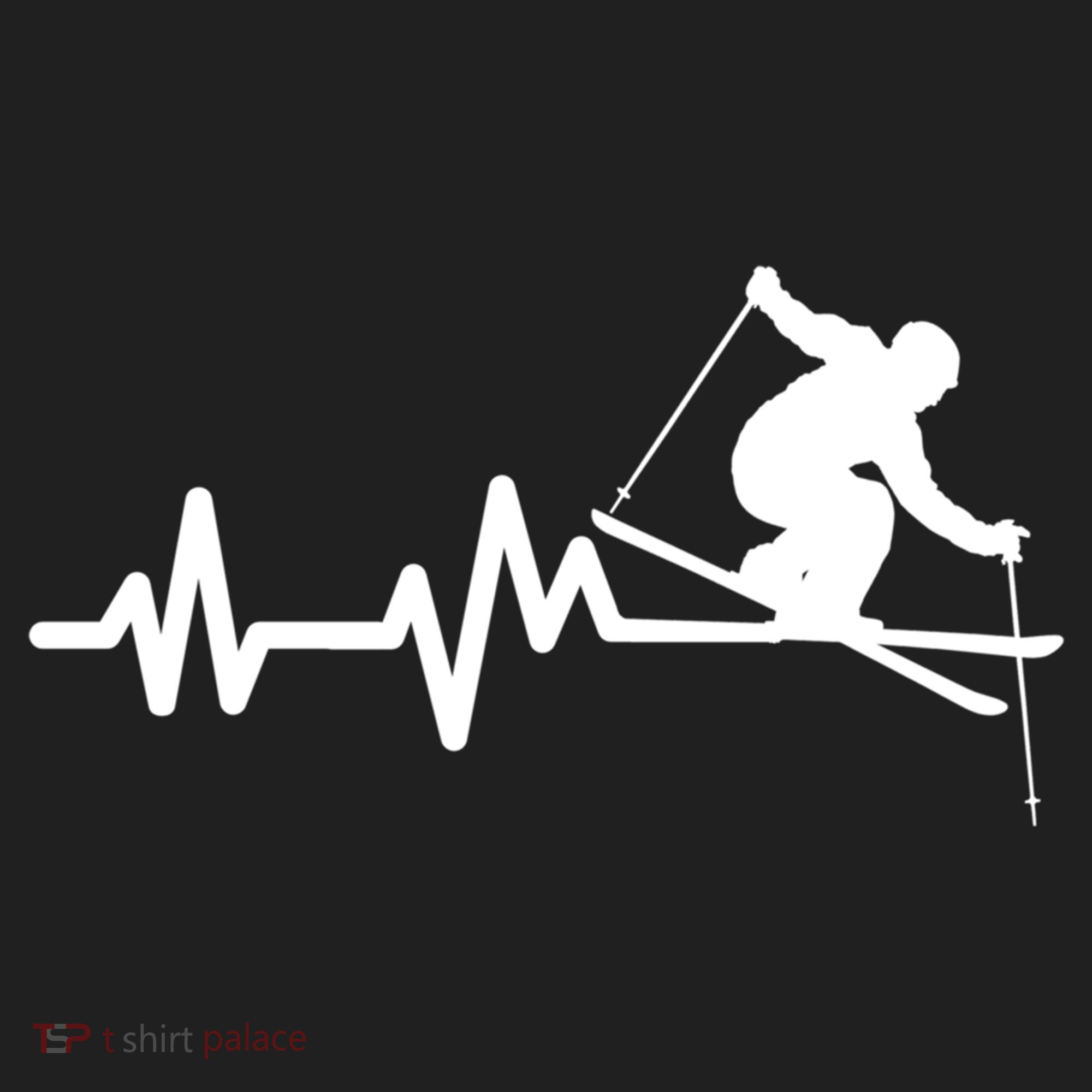 Ski Heartbeat Skiing Skier Great Gift Tumbler