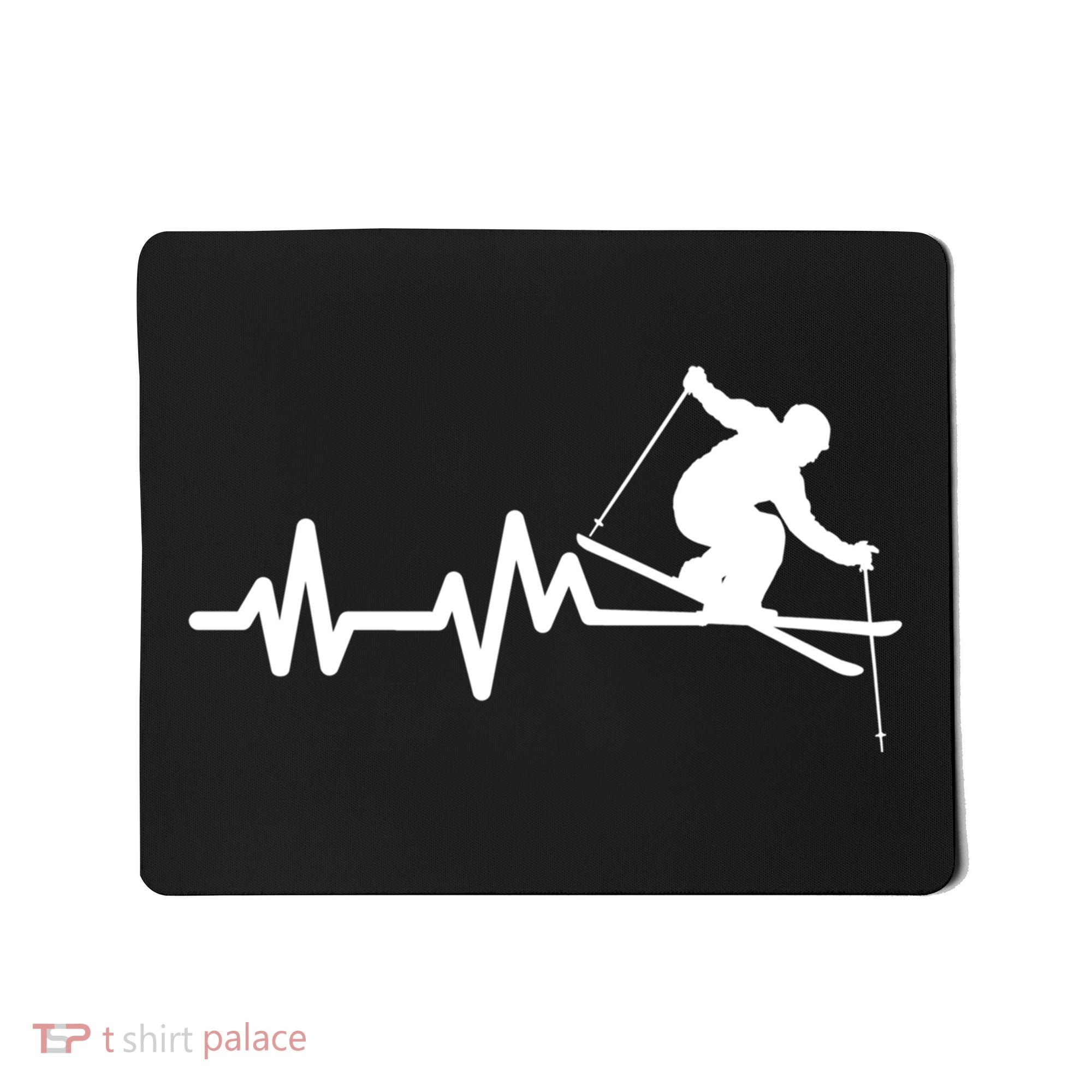 Ski Heartbeat Skiing Skier Great Gift Mousepad