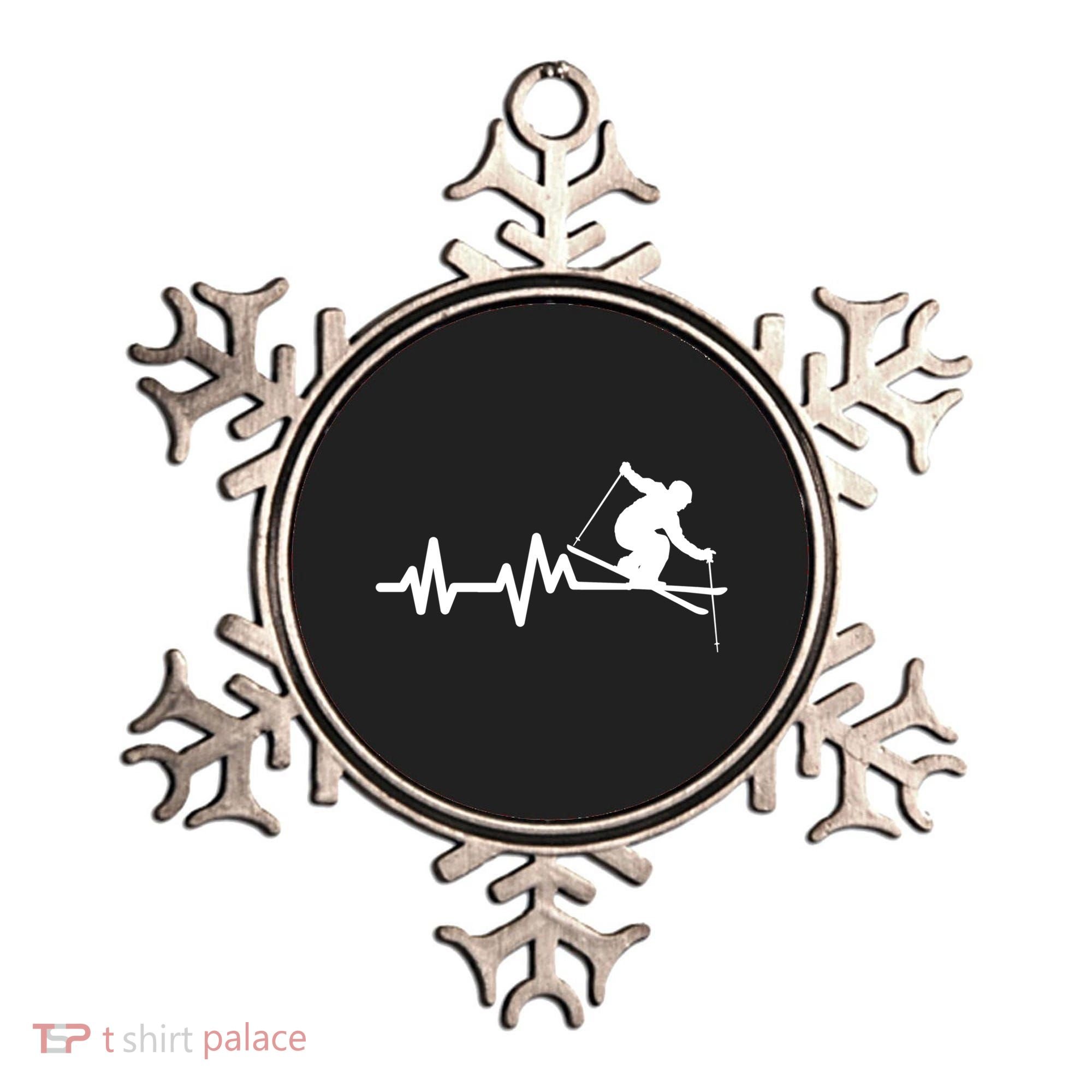 Ski Heartbeat Skiing Skier Great Gift Ornament