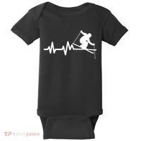 Ski Heartbeat Skiing Skier Great Gift Baby Bodysuit thumb 0