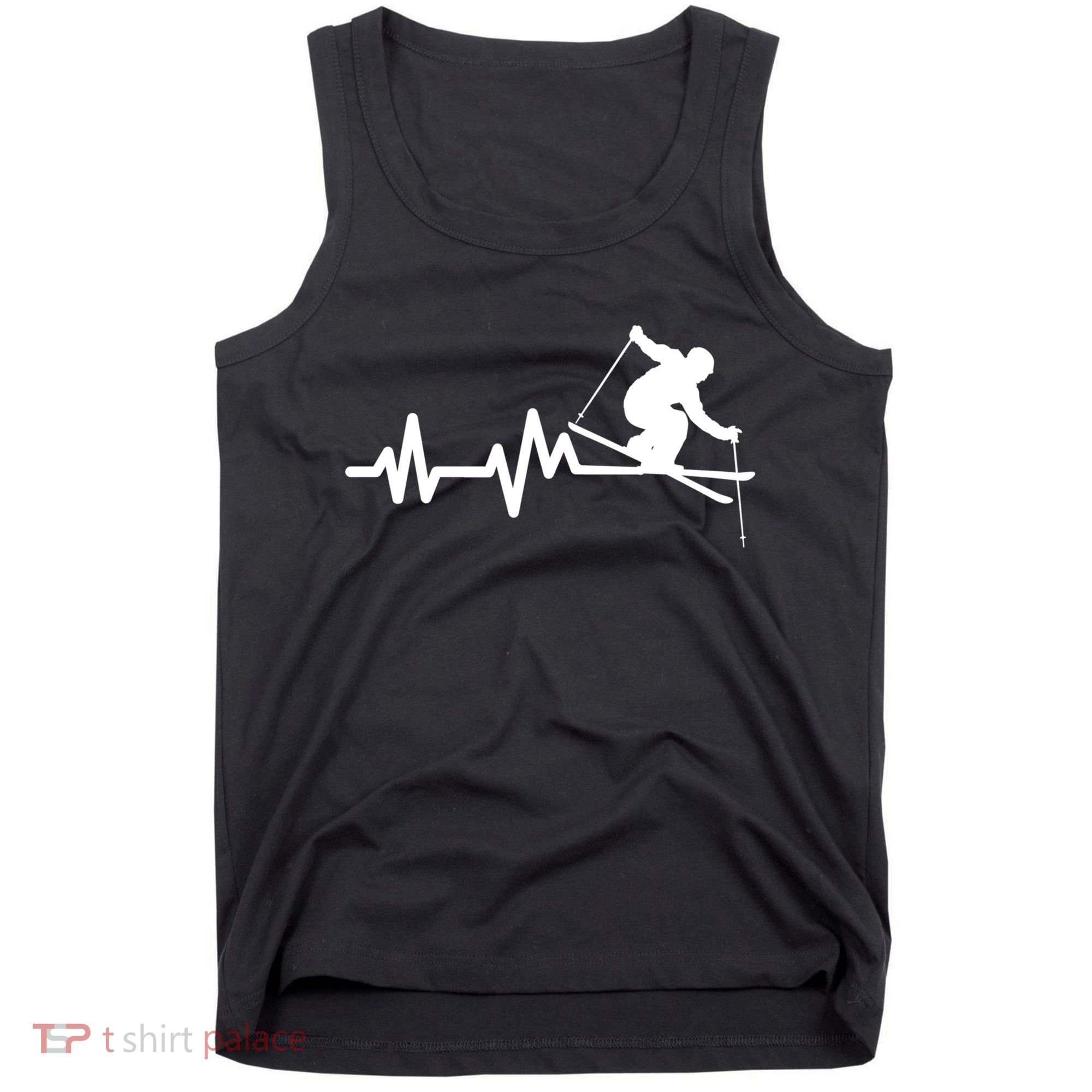 Ski Heartbeat Skiing Skier Great Gift Tank Top