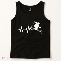 Ski Heartbeat Skiing Skier Great Gift Tank Top thumb 2