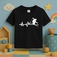 Ski Heartbeat Skiing Skier Great Gift Toddler T-Shirt thumb 3