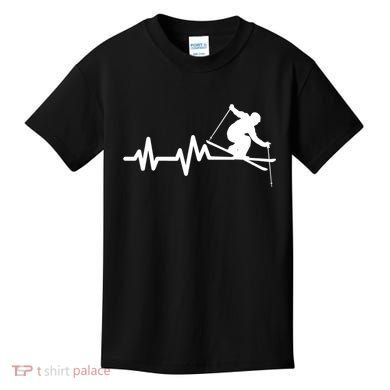 Ski Heartbeat Skiing Skier Great Gift Kids T-Shirt