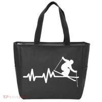 Ski Heartbeat Skiing Skier Great Gift Tote Bag thumb 0