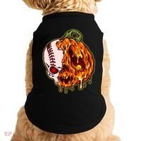 Spooky Halloween Skull Pumpkin Baseball Doggie Tank thumb 0