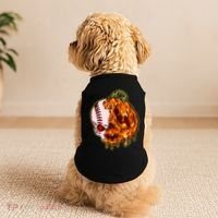 Spooky Halloween Skull Pumpkin Baseball Doggie Tank thumb 2