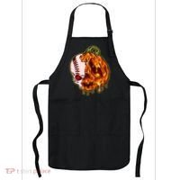 Spooky Halloween Skull Pumpkin Baseball Apron thumb 0