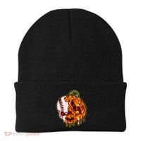 Spooky Halloween Skull Pumpkin Baseball Beanie thumb 0