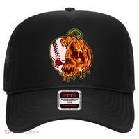 Spooky Halloween Skull Pumpkin Baseball Hat thumb 0