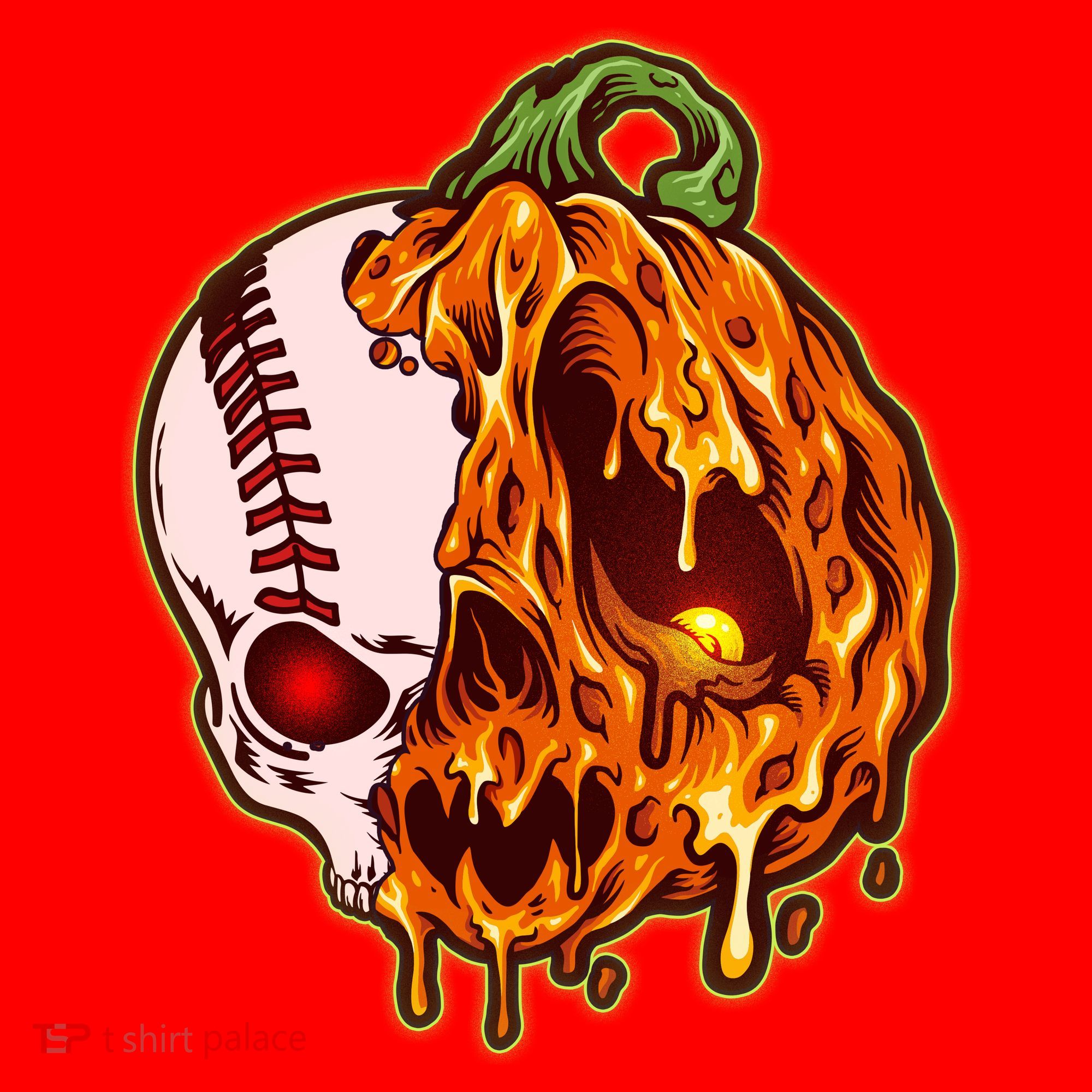 Spooky Halloween Skull Pumpkin Baseball Santa Hat