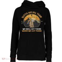 Sloth Hiking Sloth Hiking Team Womens Funnel Neck Pullover Hood thumb 0