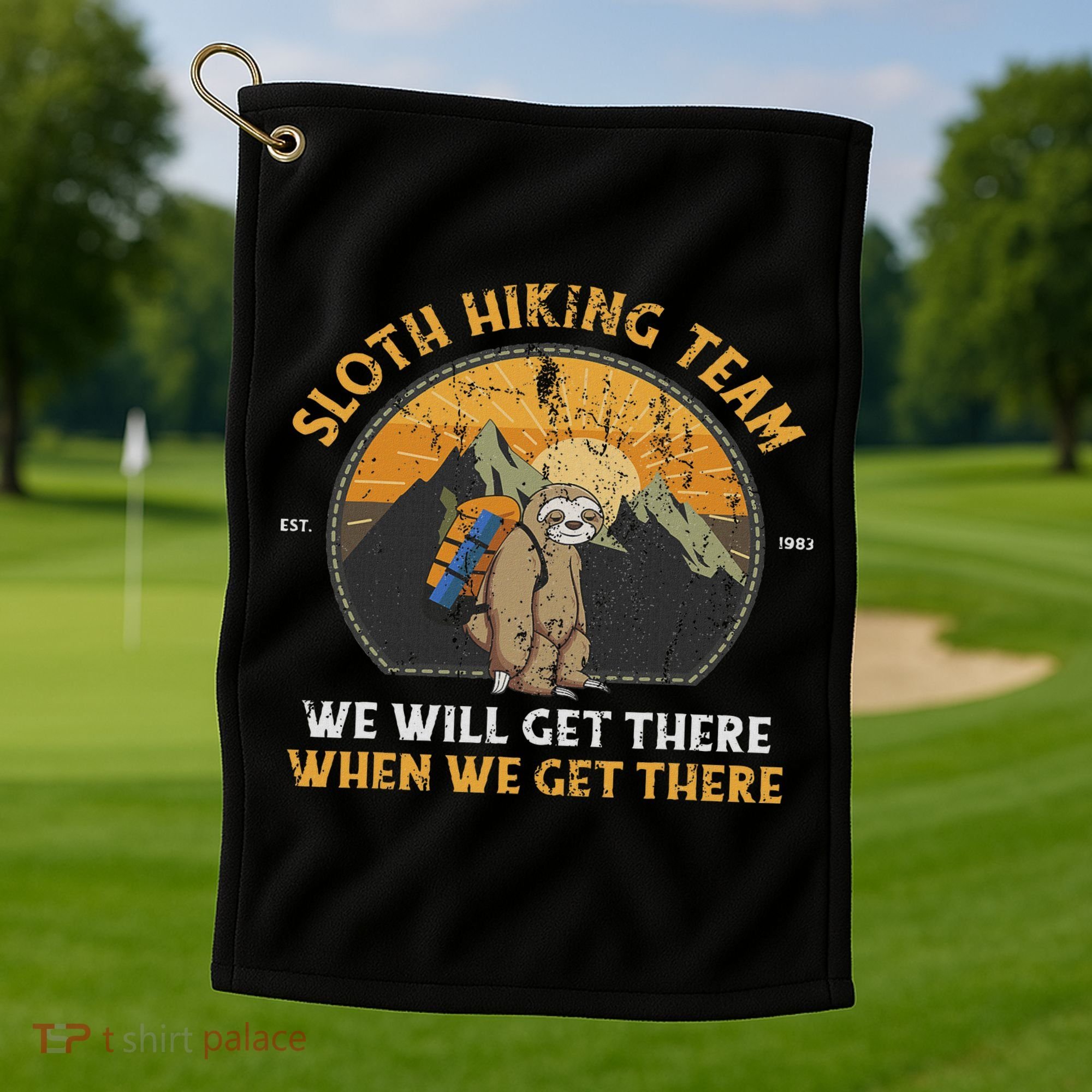 Sloth Hiking Sloth Hiking Team Golf Towel