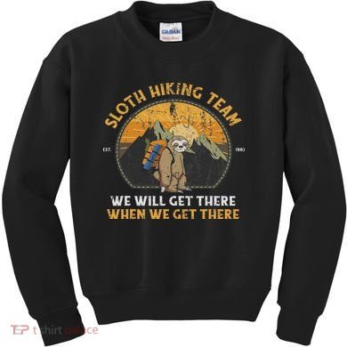 Sloth Hiking Sloth Hiking Team Kids Sweatshirt