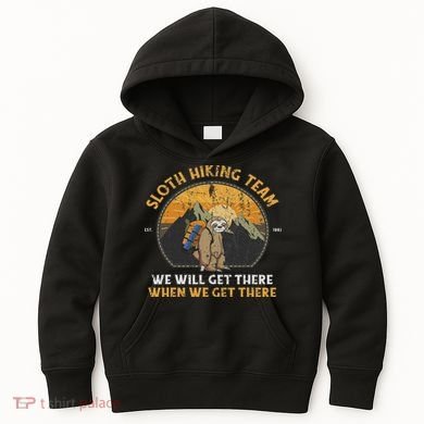 Sloth Hiking Sloth Hiking Team Kids Hoodie