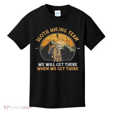 Sloth Hiking Sloth Hiking Team Kids T-Shirt
