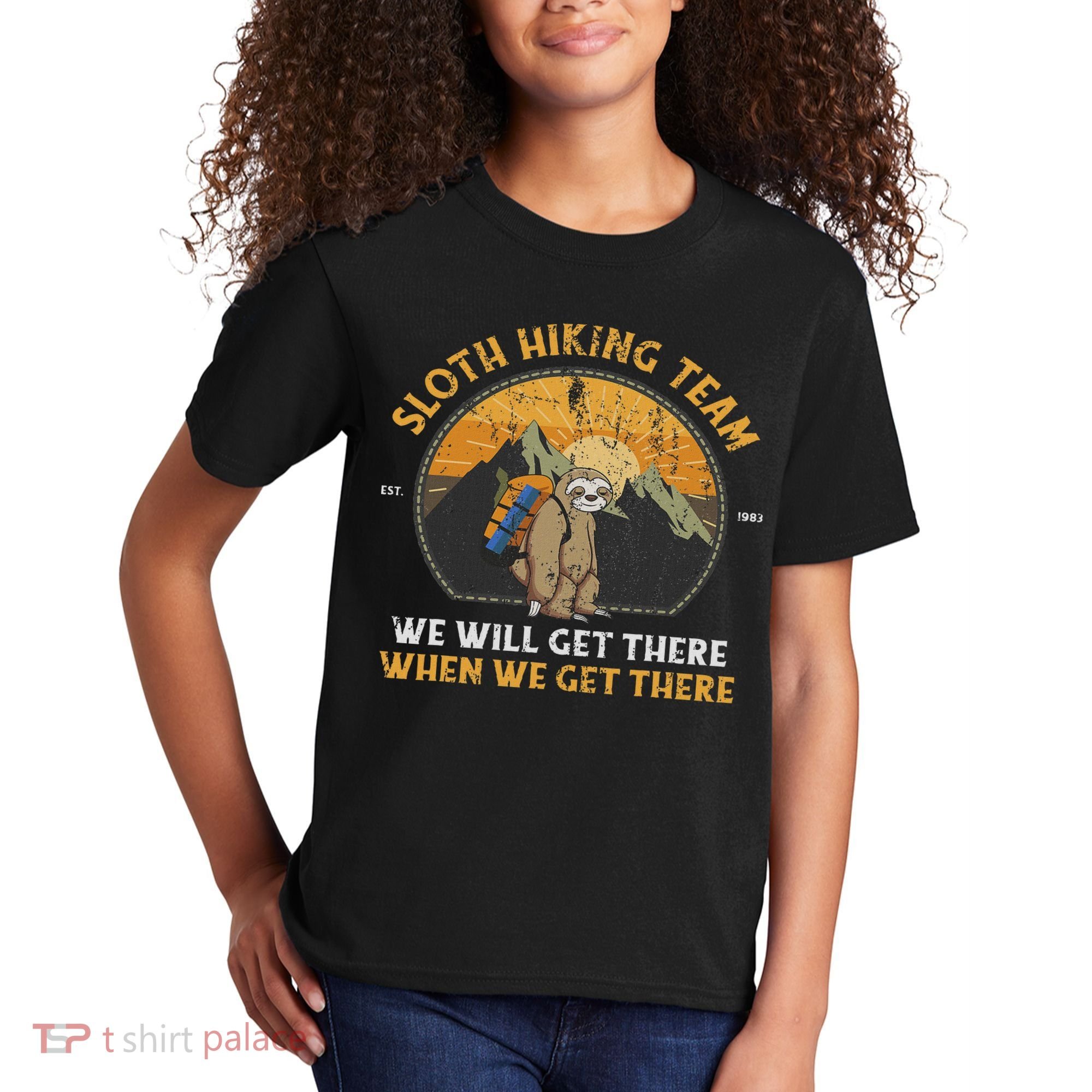 Sloth Hiking Sloth Hiking Team Kids T-Shirt